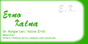 erno kalna business card